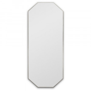 Восьмиугольное зеркало в тонкой серебряной раме Stilig L Silver (Стилиг) Smal 50*120 см
